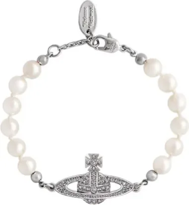 Bracelet Vivienne Westwood Bas Relief Perles Blanches — vue 5