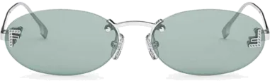 Lunettes de soleil First Fendi - Monture ovale métal — vue 8