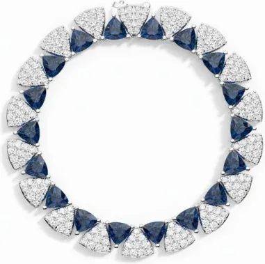 Bracelet Festival APM Monaco - Argent et Pierres Bleues