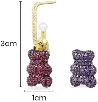 Boucle d'oreille Yummy Bear Baby Valentin APM Monaco — vue 3