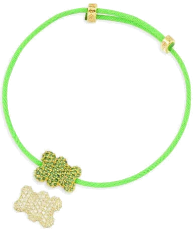 Bracelet APM Monaco Yummy Bear Baby Vert Fluo Ajustable