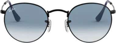 Lunettes de soleil Ray-Ban Round Metal noir mat — vue 2