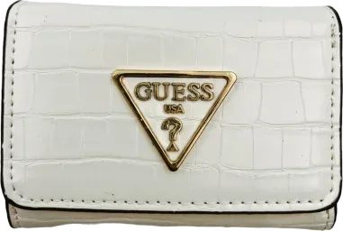 Portefeuille Guess Blanc Crème