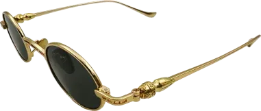 Lunettes de soleil rondes Chrome Hearts vintage en métal — vue 7
