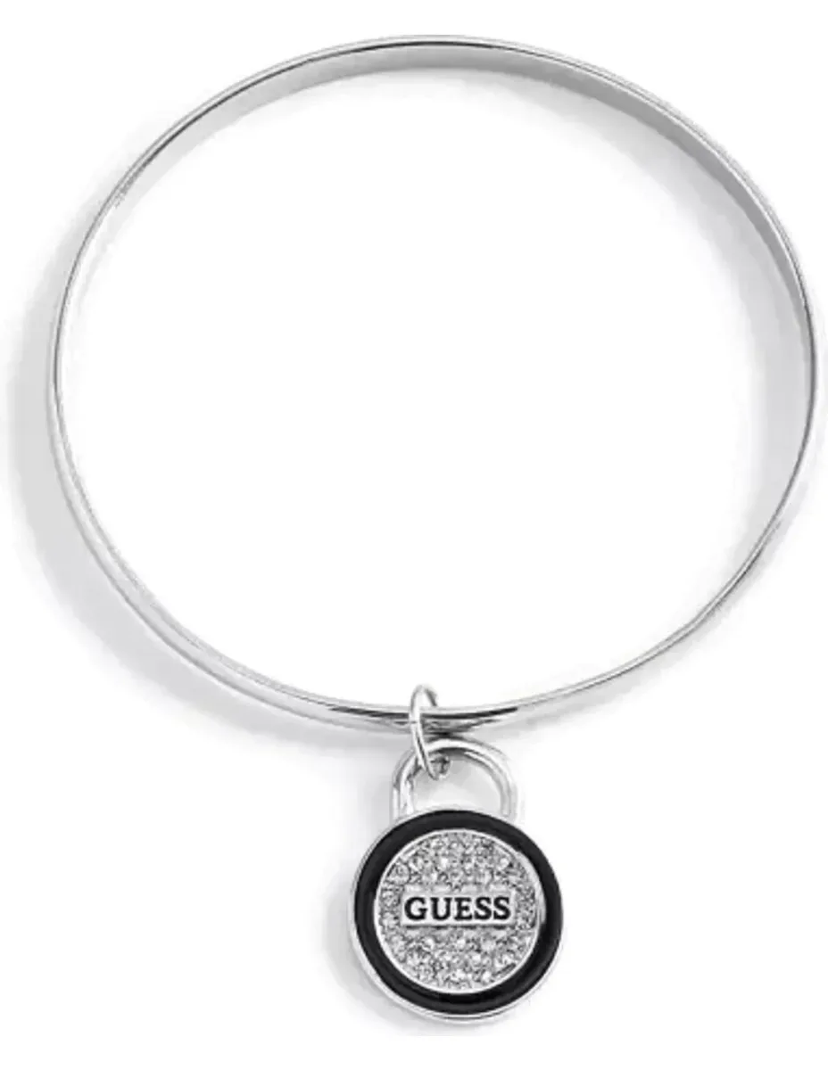 Bracelet Guess Argenté à Médaillon Logo