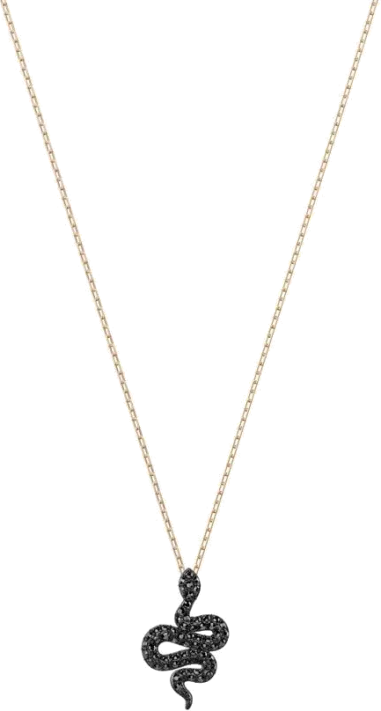 Collier Leslie Serpent Cristaux Noirs