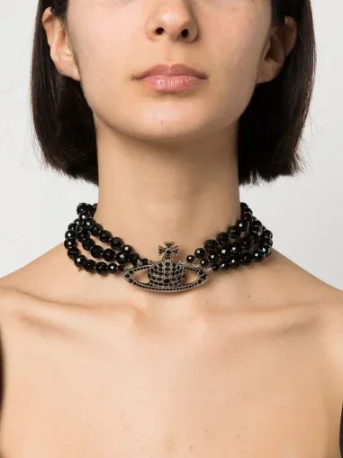Collier Vivienne Westwood Choker Three Row Relief — vue 2
