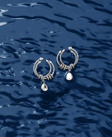 Boucles d'oreilles APM Monaco - Argent et Pierres Poire — vue 4