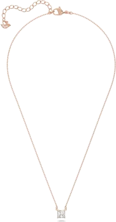 Collier Attract Solitaire Carré Rhodié - Swarovski — vue 8