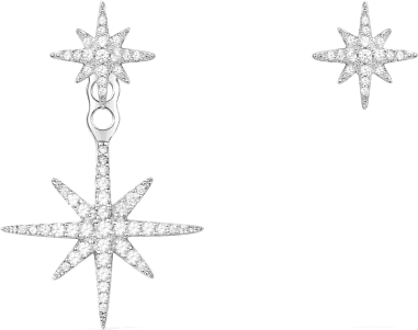Boucles d'oreilles asymétriques Météorites APM Monaco