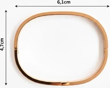 Bracelet Jonc Emporio Armani Acier Plaqué Or Rose — vue 3