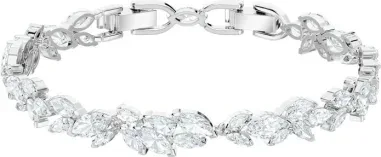 Bracelet Louison Swarovski - Cristaux Blancs Plaqué Rhodium