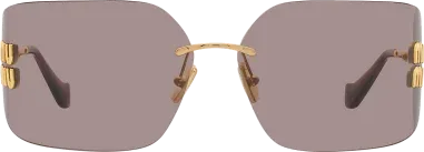 Lunettes de Soleil Miu Miu Runway en Métal Doré — vue 10