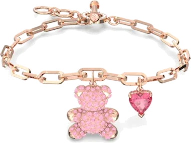 Bracelet Teddy Swarovski Plaqué Or Rose