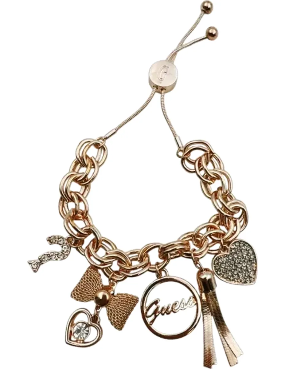 Bracelet Guess à breloques dorées or rose