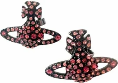 Boucles d'oreilles Orb Vivienne Westwood cristaux roses