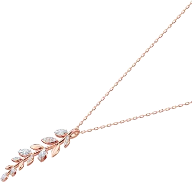 Collier Mayfly Swarovski - Plaqué Or Rose et Cristaux Blancs — vue 2