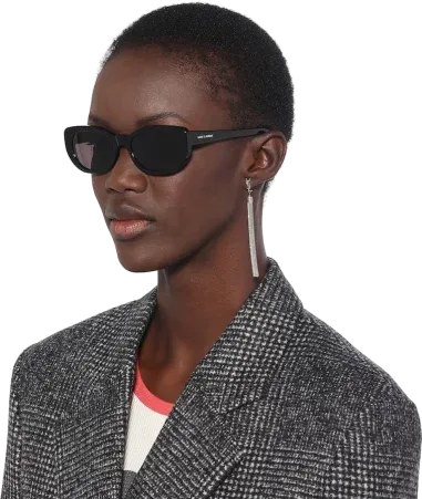 Lunettes de soleil ovales Betty Saint Laurent — vue 3