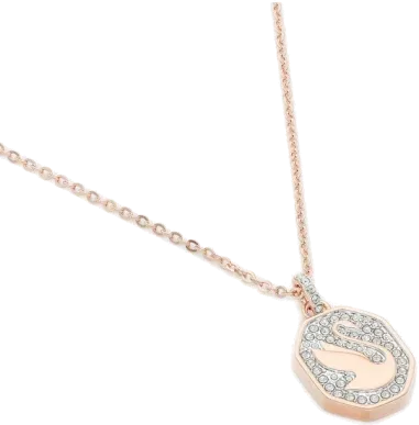 Collier Signum Or Rose et Cristaux Blancs — vue 2