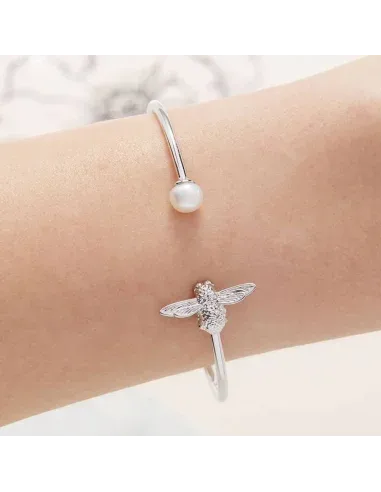 Bracelet Olivia Burton Abeille et Perle Argenté — vue 2