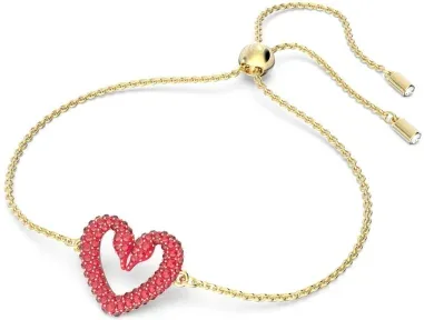 Bracelet Una Petit Cœur Rouge Swarovski — vue 2