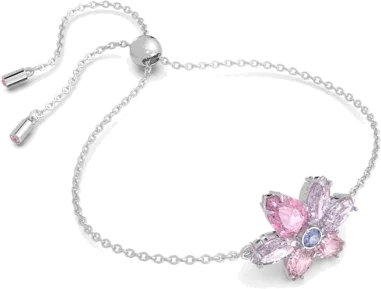 Bracelet Fleur Rose Swarovski Gema — vue 2