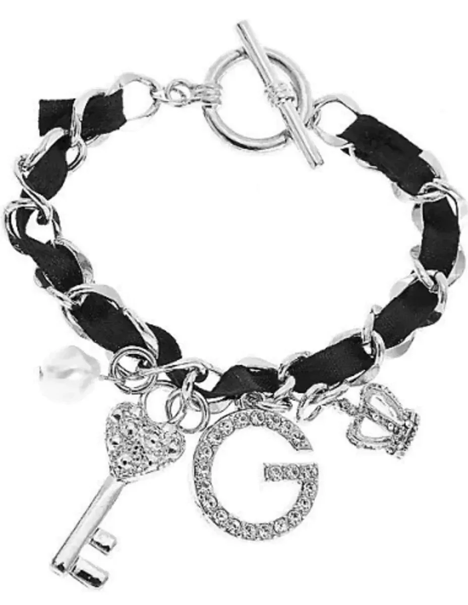 Bracelet Guess Ribbon Charm Noir