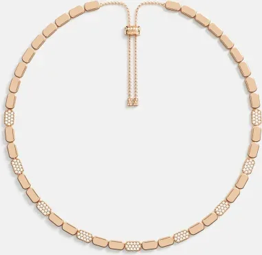 Collier APM Monaco Ajustable Pavé Or Rose