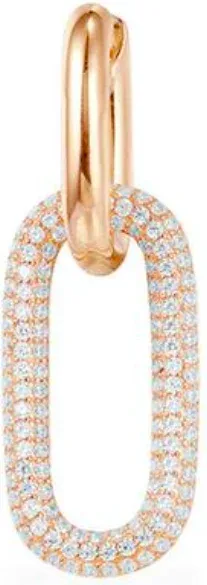 Boucle d'oreille individuelle APM Monaco or rose et zirconium
