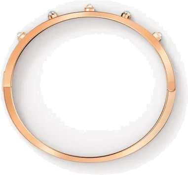 Bracelet Jonc Swarovski Plaqué Or Rose et Cristaux Blancs — vue 3