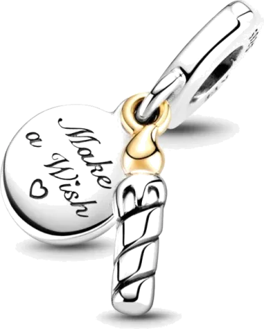 Charm Pandora Bougie d'Anniversaire Bicolore