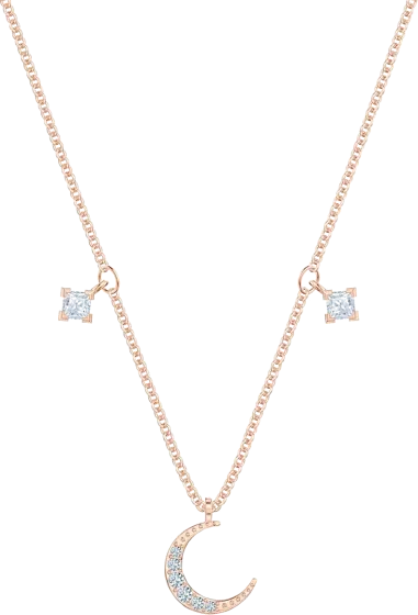 Collier Prosperity Swarovski - Double Pendentif Or Rose — vue 5
