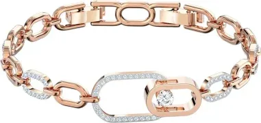 Bracelet Sparkling Dance Swarovski - Or Rose et Cristaux Blancs