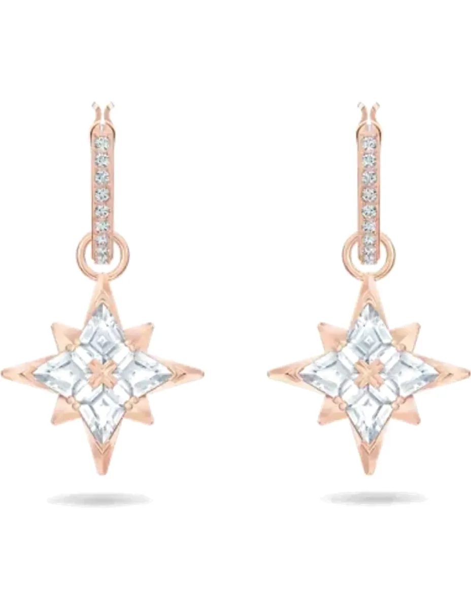 Boucles d'oreilles Swarovski Symbolic Star plaqué or rose