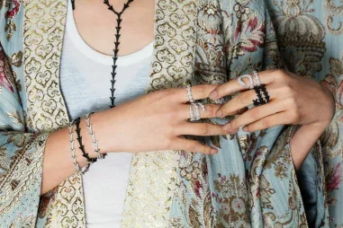 Bracelet Mulan Argent 925 et Zirconiums Noirs APM Monaco — vue 2