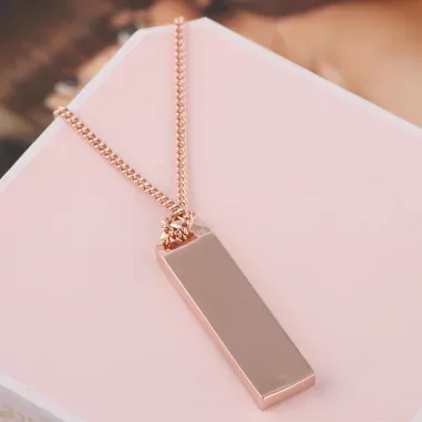 Collier Marc by Marc Jacobs - Plaque Workwear Or Rose — vue 2