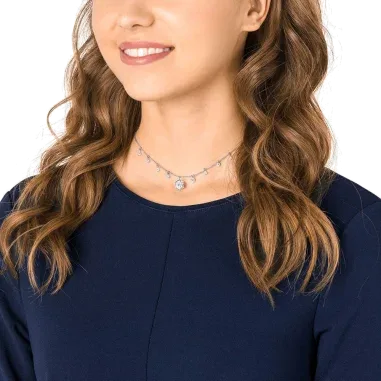 Collier Magic Flocon de Neige - Cristaux Swarovski Rhodié — vue 4