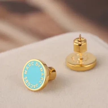Boucles d'oreilles disque turquoise Marc by Marc Jacobs — vue 4
