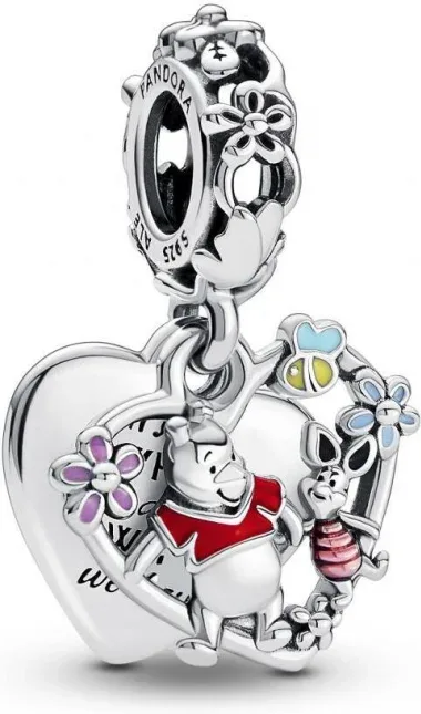Charm Pandora Pendant Double Disney Winnie l'Ourson et Porcinet