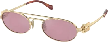 Lunettes de soleil Miu Miu monture métal verres roses