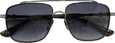 Lunettes de soleil Chrome Hearts CBEATH II carrées métal — vue 6