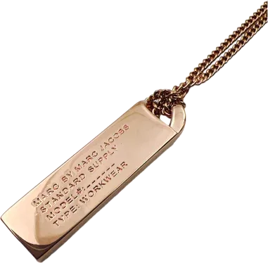 Collier Marc by Marc Jacobs - Plaque Workwear Or Rose