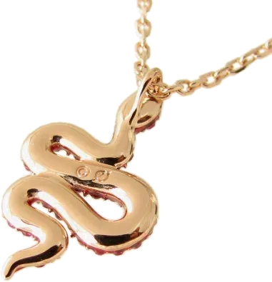 Collier Leslie Serpent Cristaux Rouges - Swarovski — vue 3