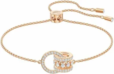 Bracelet Further Swarovski Or Rose et Cristaux Blancs