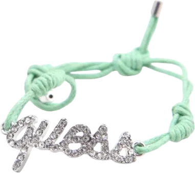 Bracelet cordon Guess à logo cristallisé — vue 8