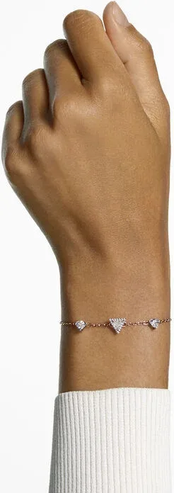 Bracelet Ortyx Swarovski - Cristaux triangulaires plaqué or rose — vue 4