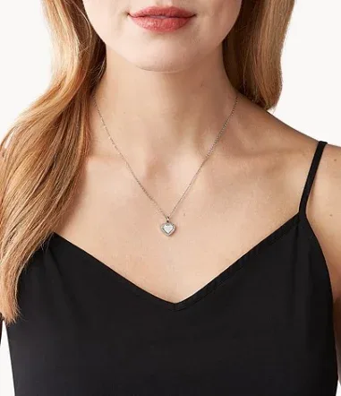Collier Cœur Michael Kors Argenté aux Cristaux — vue 7
