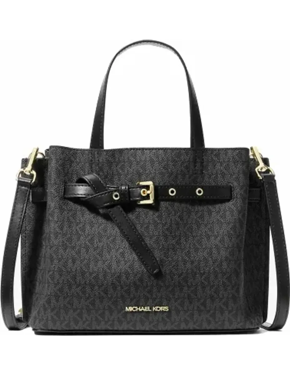 Sac à main Emilia Michael Kors en cuir monogramme noir