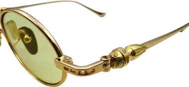 Lunettes de soleil rondes Chrome Hearts vintage en métal — vue 2