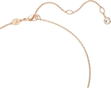 Collier Swarovski Swan Plaqué Or Rose — vue 3